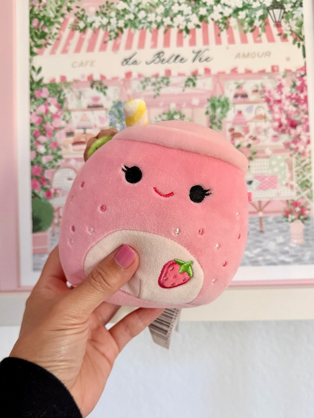Squishmallow Strawberry Smoothie Scented Plush (part of the Brunch Collection)